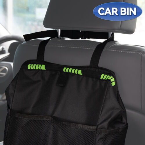 Car Trash Bag Litter Can Garbage Bin Seat Organizer Storage Box For Van Truck - Foto 2 di 8
