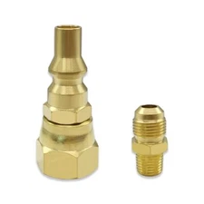 1/4'' RV Propane Quick Connect Fitting 3/8" Female Flare to 1/4" Gas Grill LP...