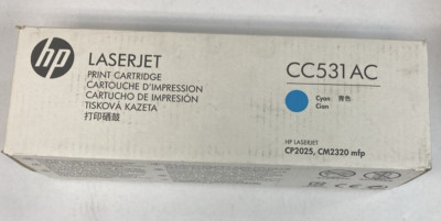 NEW Genuine HP CC531AC Cyan Print Toner Cartridge 887111315625| eBay