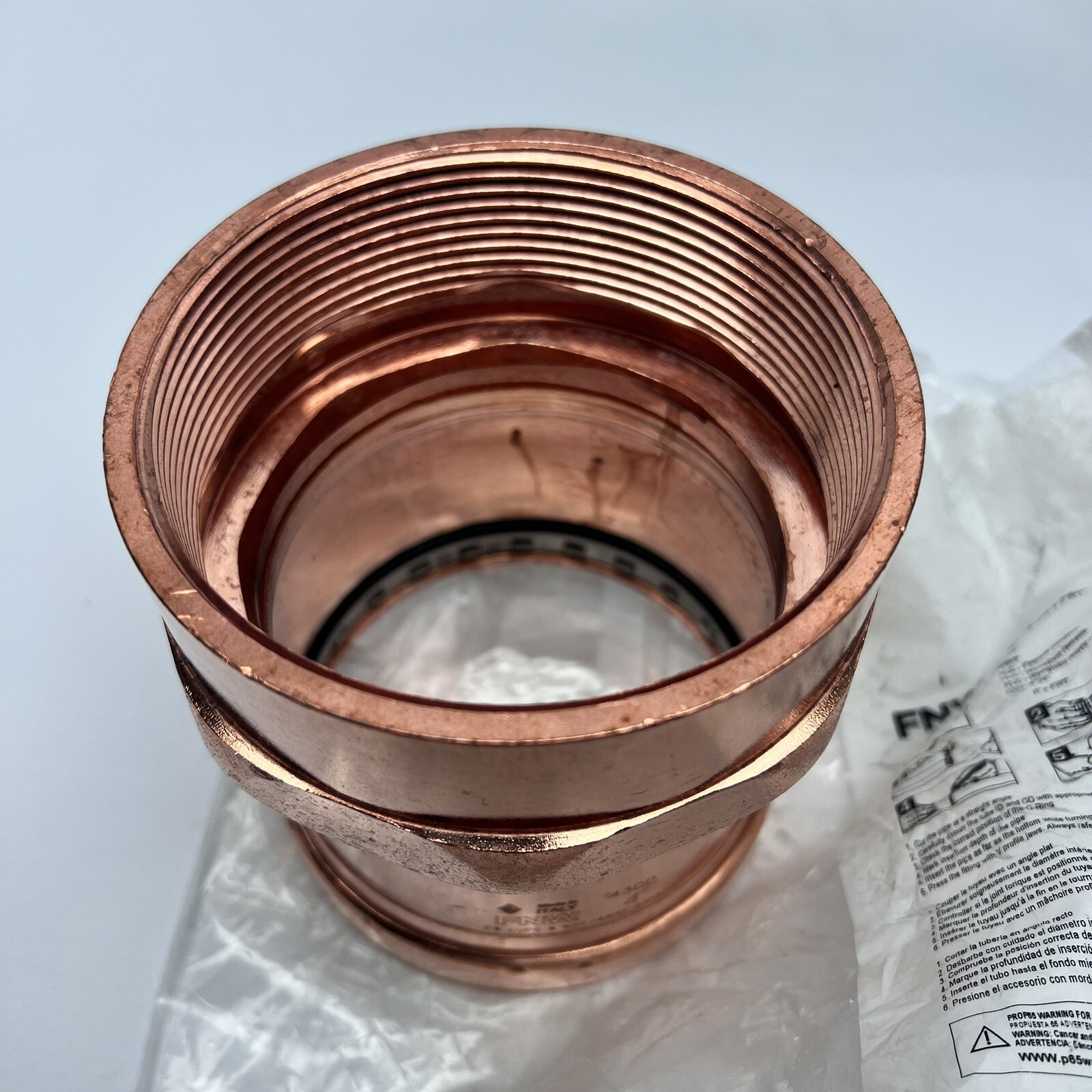 FNW5V0176P COPPER FEMALE XLC ADAPTER 4" x 4" P x FPT