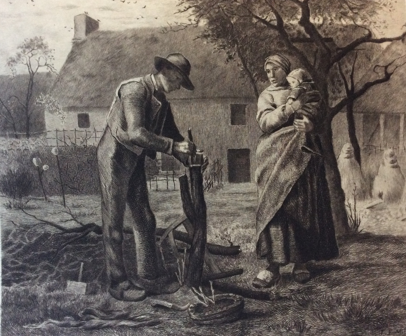 Jean François MILLET (1814-1875) Le grafteur 1881 école de Barbizon Salomon 1890
