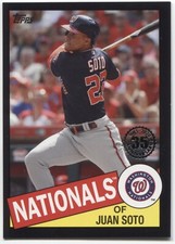 2020 Topps Series 1 JUAN SOTO 1985 Topps 35th Anniversary Black 075/299 