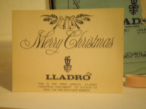 Vintage 1988 Lladro Christmas Bell #5458 with box and ribbon-1st annual ornament - Picture 8 of 9