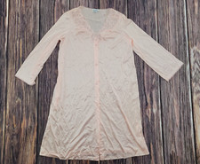 Vintage Vanity Fair Lace Trim Button Front Light Pink Nightgown Women's M