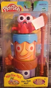 Vintage 2003 PLAY-DOH :Doh-Tem Pole Set From The Doh-Doh Island Collection New 