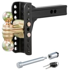 Curt Adjustable Dual Ball Hitch 6 Drop With Chrome Lock Fits 2 Receiver 14k