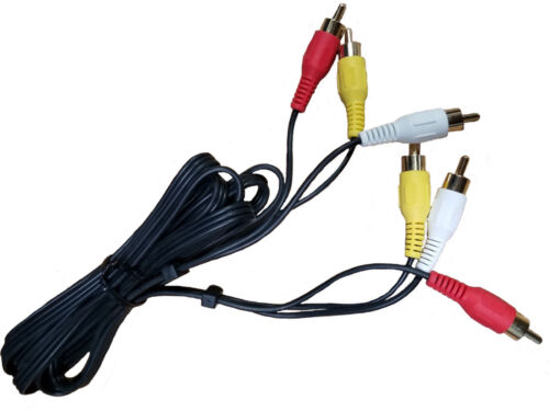 Audio Video Cables with red, white, and yellow RCA component connectors (6 FT) - Afbeelding 1 van 1