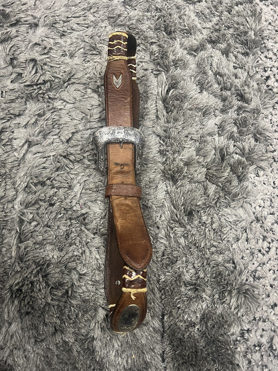 Tony Lama Tooled Brown Leather women’s Western Belt Tony Lama Women main image 4
