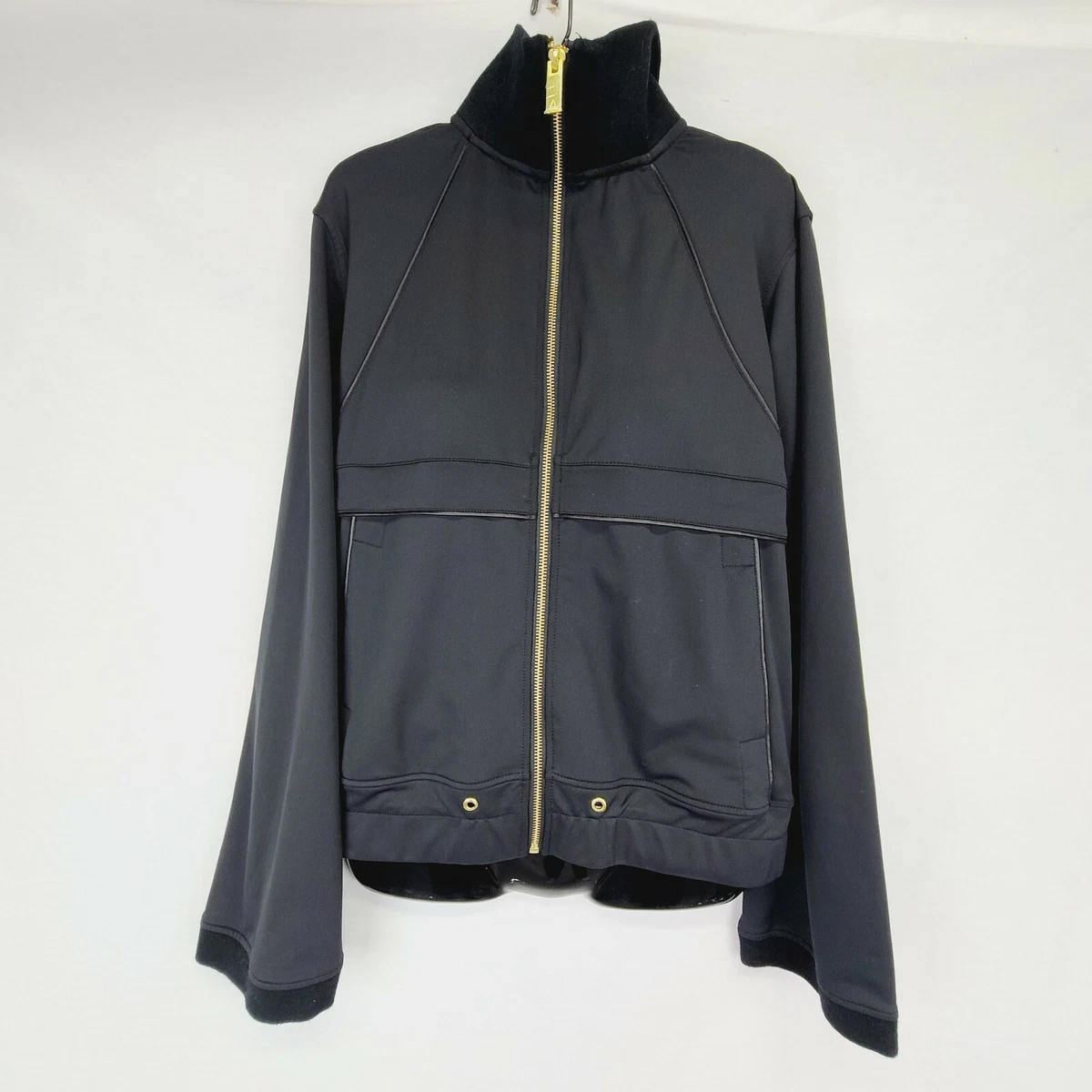 ALALA Jacket Size XS Womens Black Long Sleeve Gold Zipper