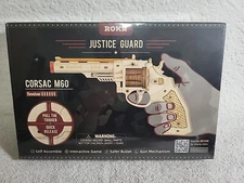 ROKR Justice Guard 3D Wooden Puzzle Corsac M60 Revolver Rubber Band Fun
