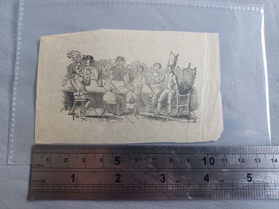Antiker Kupferstich 18./19. Jahrhundert Gesellschaftliches Treffen Satire Humor - Bild 3 von 3