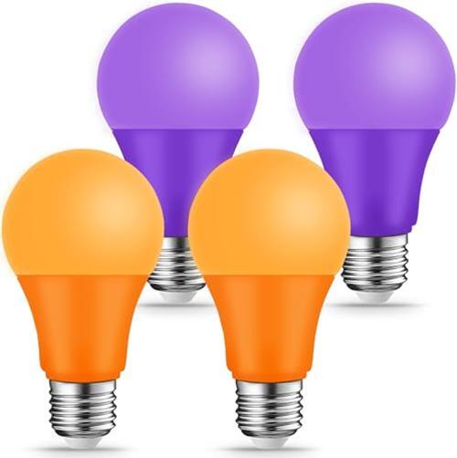 - [ 4 Pack ] - 9w（60w Equivalent） E26  Assorted Colors