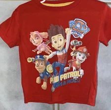Paw Patrol Toddler Boy Red Shirt Size 3T
