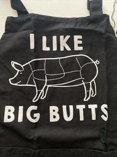 I Like Big Butts Apron Funny Gift BBQ Grilling Cook Apron Tailgate Football
