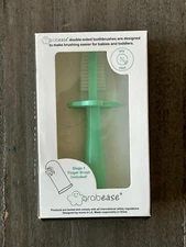 Grabease Double Sided Toothbrush Babies Mint + Stage 1 Finger Brush New