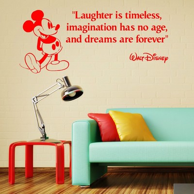Mickey Mouse Timeless Quote Walt Disney Wall Art Stickers Murals Decals 599 Ebay