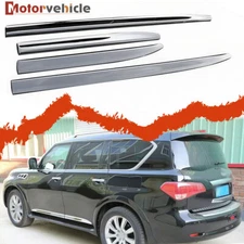 US Stock For Infiniti QX80 2011-2024 Chrome Door Side Sill Moulding Trim Plate
