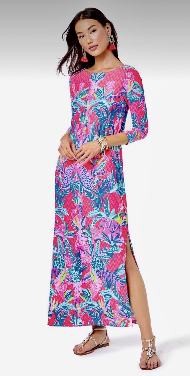 Lilly Pulitzer NWT Seralina Maxi Dress 🦄 Ruby Red Herd You
