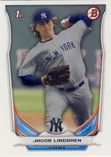 (300) 2014 Bowman Draft Picks JACOB LINDGREN Rookie Card LOT #DP53 Yankees