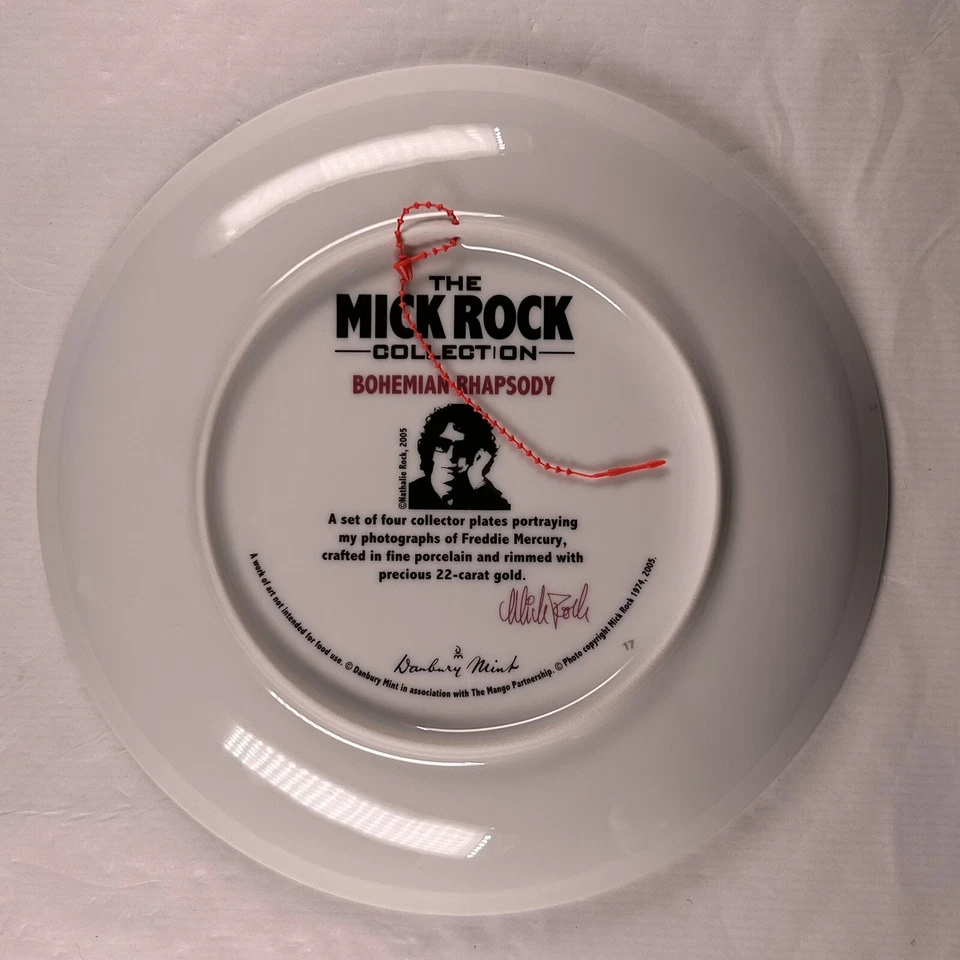 Freddie Mercury Mick Rock Danbury Mint Plate Ltd Ed Orig Box Bohemian Rhapsody - Image 2 of 4