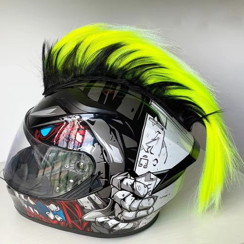 Punk Style Motorcycle Helmet Decorations Universal Cockscomb Wigs - Picture 11 of 11