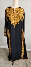 HAND MADE EMBROIDERY PALESTINIAN TRADITIONAL THOBE DRESS Bedouin XL 2XL Vintage