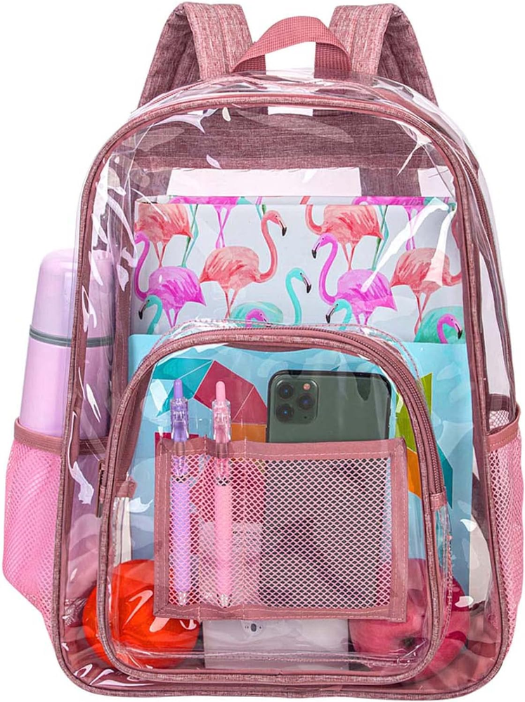 Clear Backpack, Heavy Duty Transparent Bookbag for Women and Men