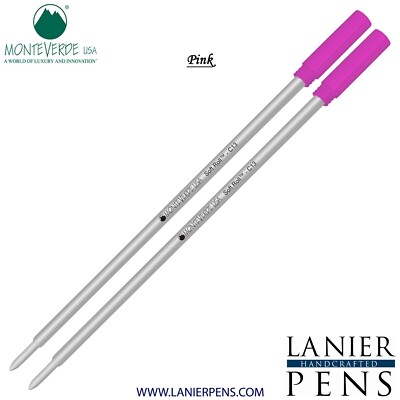 2 X - Monteverde C13 Soft Roll Ballpoint for Cross Ballpoint Pens - Pink, Medium