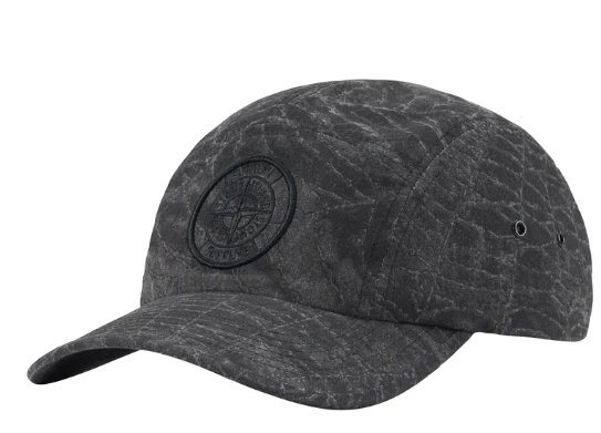 Supreme Stone Island Camp Cap Black (FW23) In Hand Pigment Dyed ...