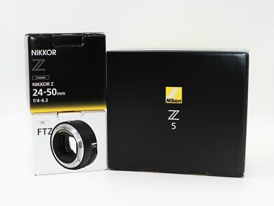 Nikon Z5 + Z 24-50 F4-6.3 + FTZ II Adapter - 1 Jahr Garantie - KOSTENLOSE UK-Lieferung