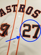 Jose Altuve Houston Astros Authentic Jersey Number lettering kit patch strong
