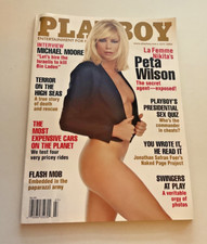 PLAYBOY Magazine July 2004 Centerfold S. Glasson Michael Moore Peta Wilson CARS