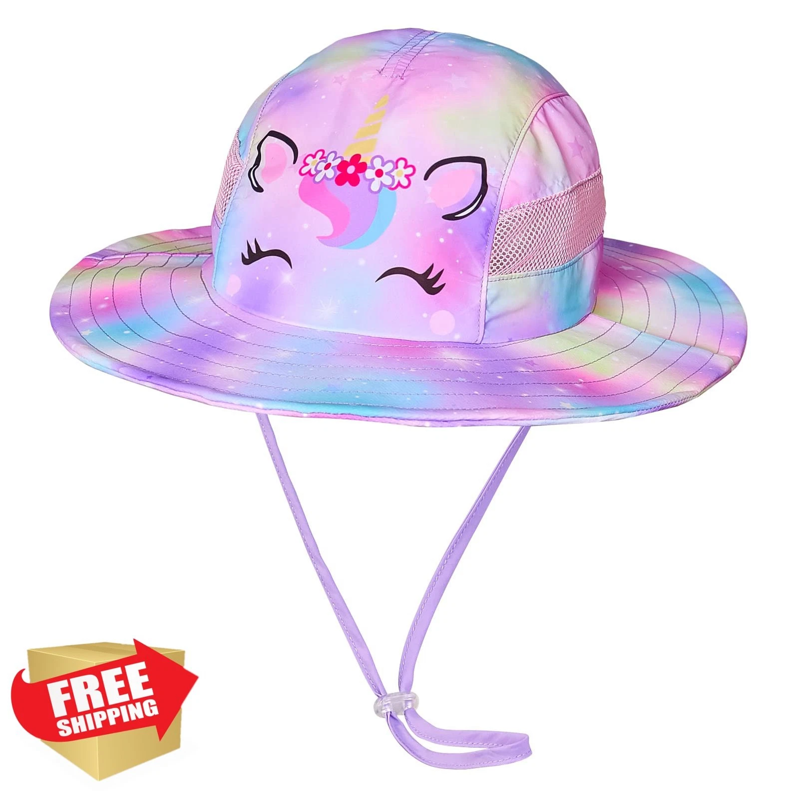 Kids Unicorn Bucket Hat Toddler Girls 2-8 Years UV Sun