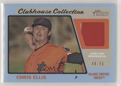 2015 Topps Heritage Minor League Edition Blue Border 46/50 Chris Ellis 5n0