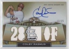 2011 Topps Triple Threads Future Phenoms Gold 13/25 Colby Rasmus #130 Auto 1ek