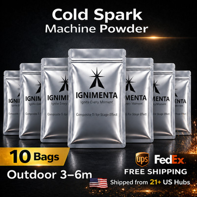 10 Pack Outdoor Cold Spark Machine Ti Powder for DJ Wedding Stage Effect
