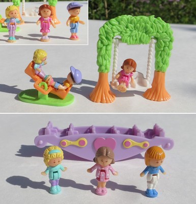 Mini Polly Pocket Teeter-Totter Pals und Merry-Go-Round Pals Karussel Bluebird