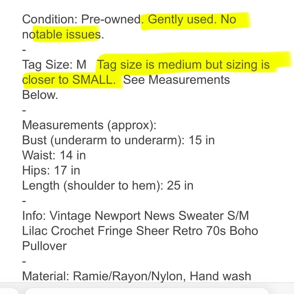 Suéter De Colección Newport News S/M Lila Crochet Flecos Transparente Retro Boho Y2K Foto 4 de 4