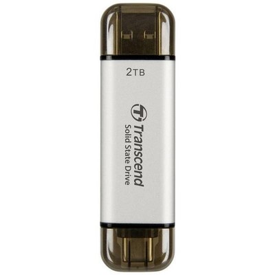 Transcend TS2TESD310S ESD310S 2TB External USB 3.2 (Gen 2) SSD, USB-C  Silver