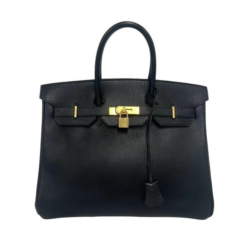 Hermes Birkin35 Ardennes Women Black One Size