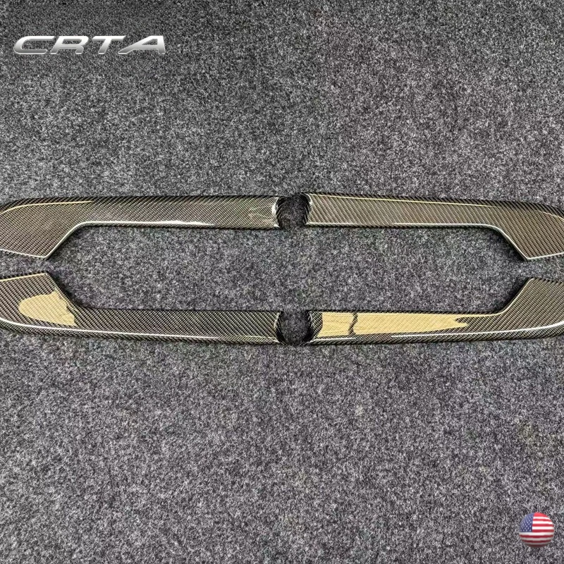 Cubierta interior del panel de la puerta de fibra de carbono brillante para Audi A4 A5 S4 S5 2017-2023 Foto 4 de 4