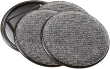 4" round Carpet Bottom Furniture Caster Cups to Protect Hardwood Floors, Brown/G