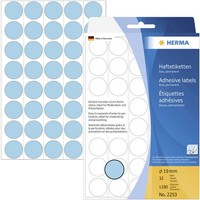 Herma 2253 Markierungspunkte Etiketten Ø 19 Mm Blau 1280 St. Permanent Haften...