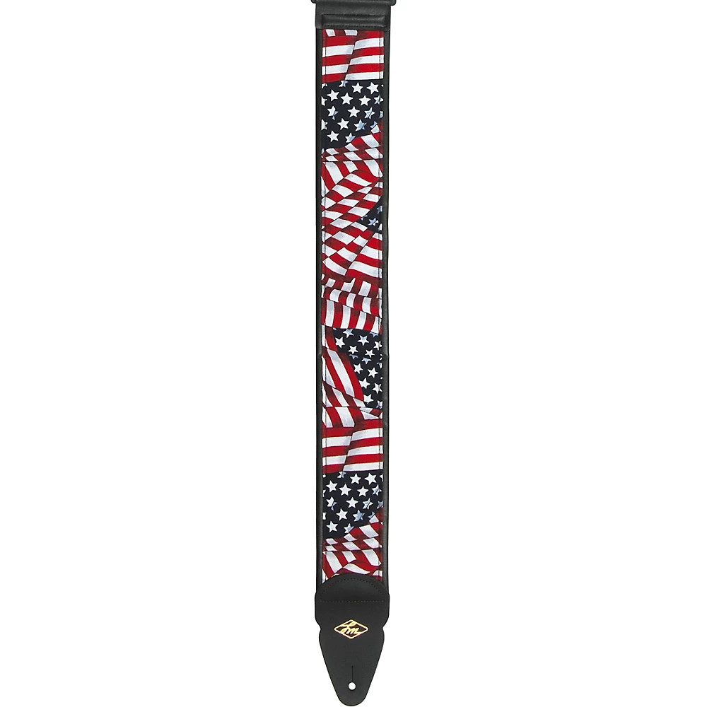 LM Products Padded Designer Nylon Guitar Strap American Flag
