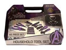 Marvel Black Panther 82pc Tool Set with Socket Set & Hand Tools Purple Edition