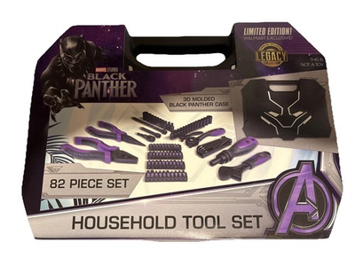 #ad Marvel Black Panther 82pc Tool Set with Socket Set amp; Hand Tools Purple Edition $17.46