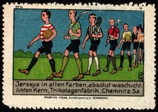 Vintage Germany Poster Stamp Anton Kern Knitwear Factory Jerseys In All Colors