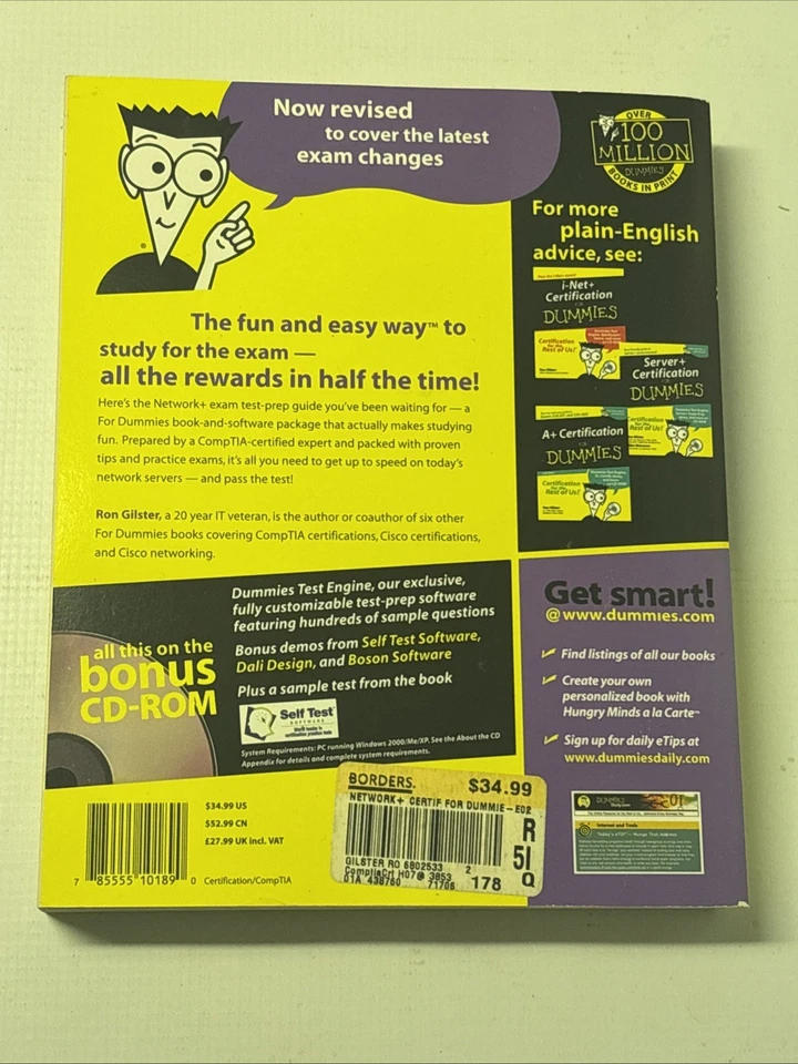 Network+ Certification For Dummies 2nd Ed Exam Prep with CD-ROM 2002 Windows XP - Image 2 of 4