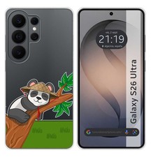 Cover Silicone Trasparente per Samsung Galaxy S26 Ultra 5G Disegno Panda Disegno