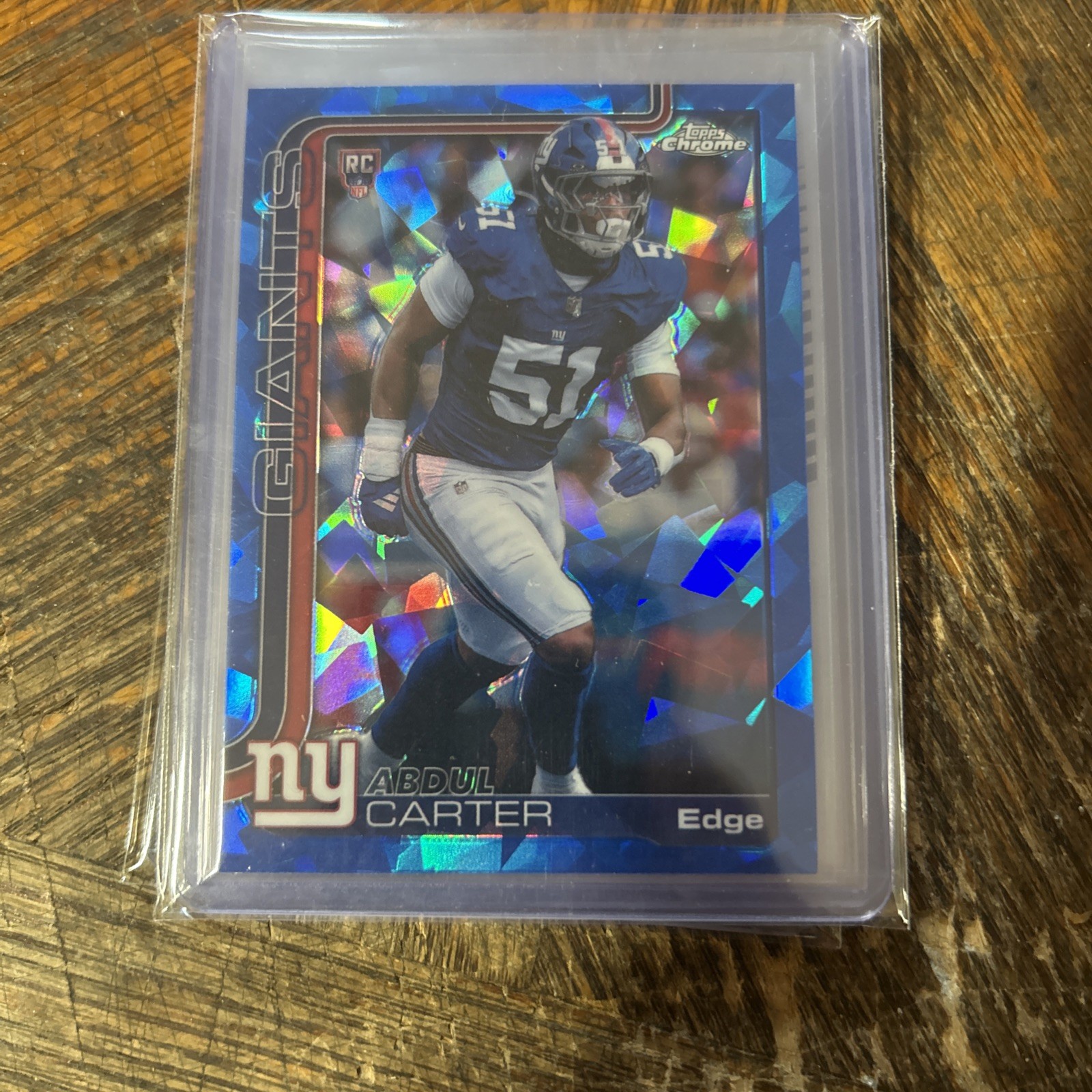 Abdul Carter 2025 Topps Chrome Blue Ice Rookie and More! 4 Cards Total